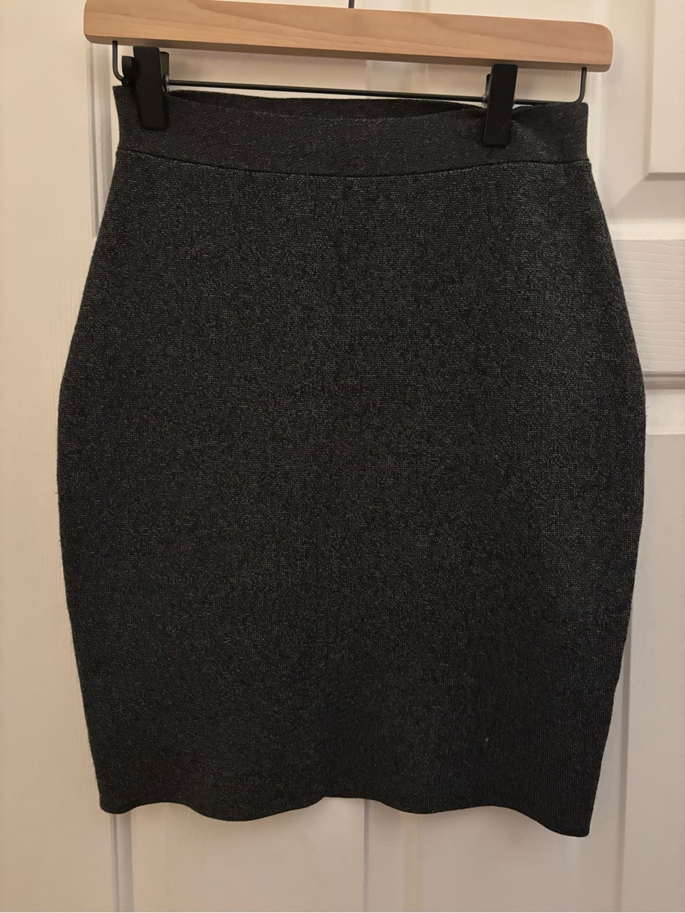 Eileen Fisher Charcoal Knit Pencil Skirt